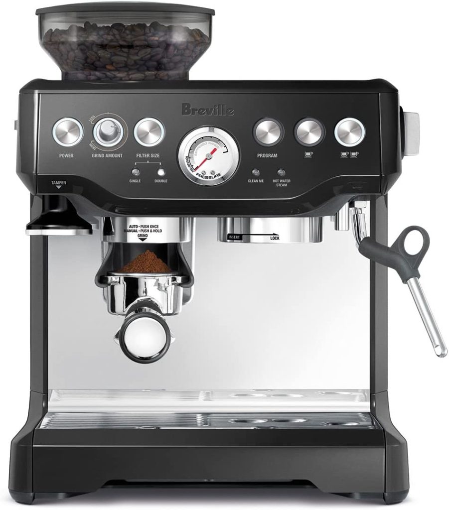 Breville BES870BSXL Barista Express Espresso Machine, Black Sesame,