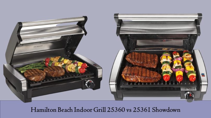 Hamilton Beach Indoor Grill 25360 vs 25361